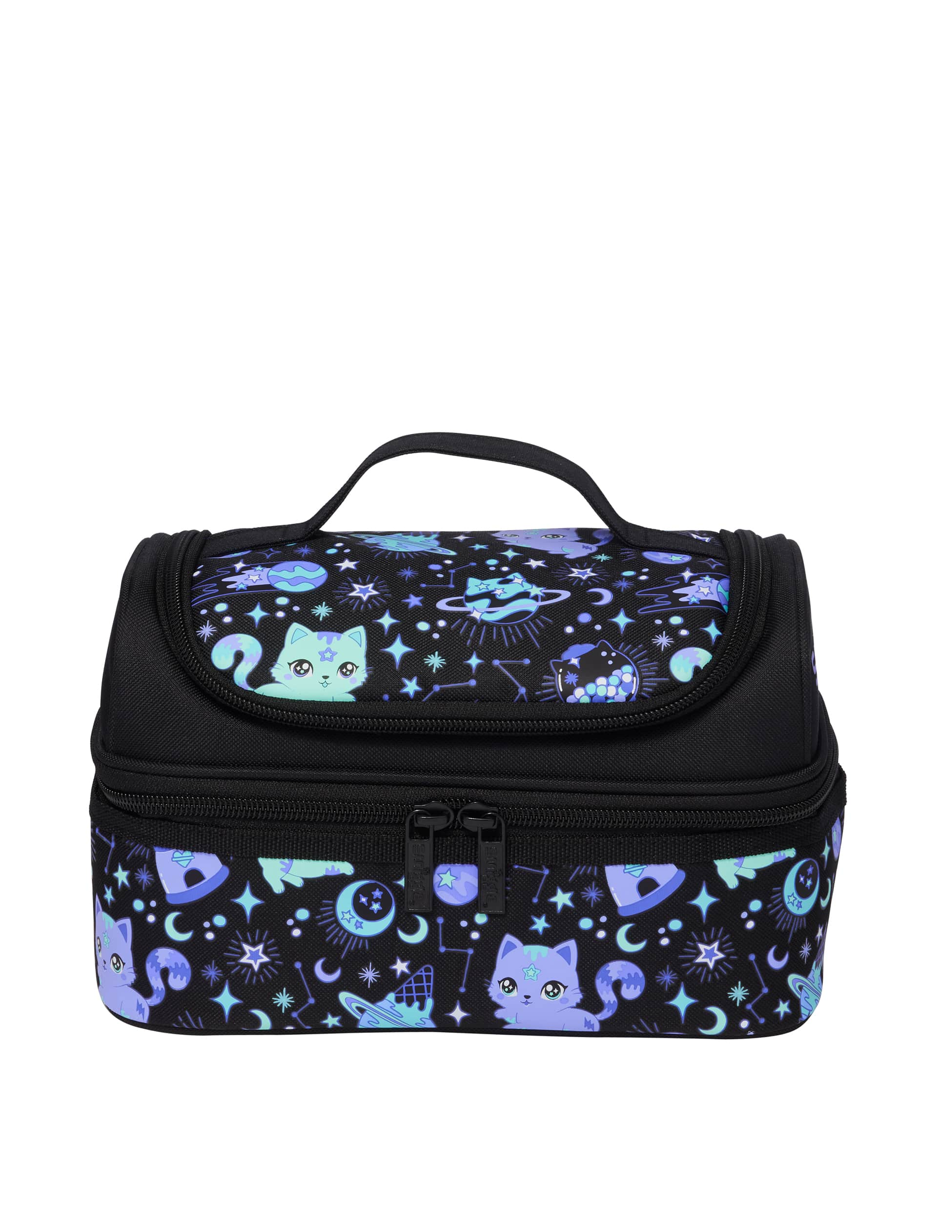 Smiggle Kids Printed Lunch Box - Black Mix, Black Mix