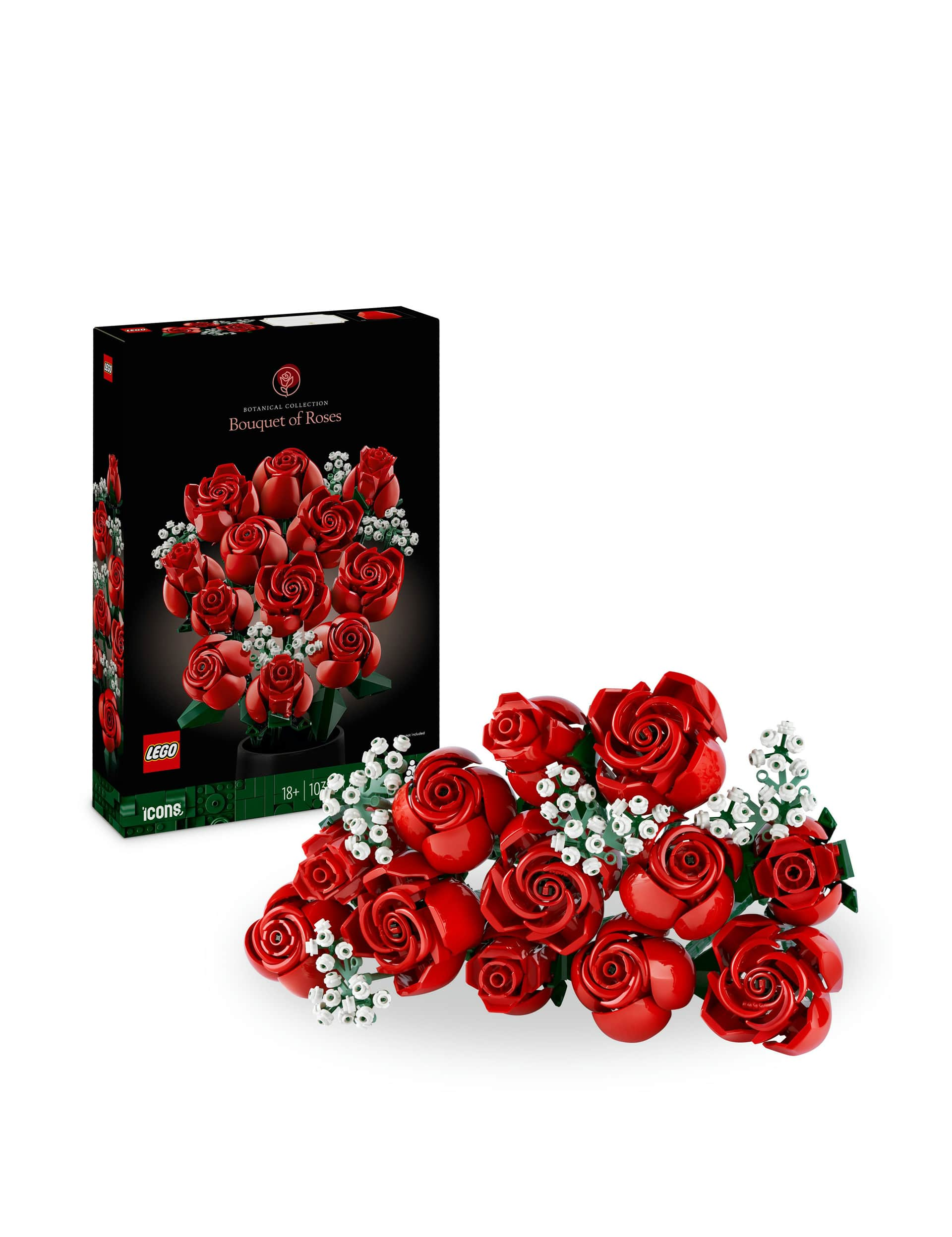 LEGO Icons Bouquet of Roses Flowers Set (18+ Yrs)