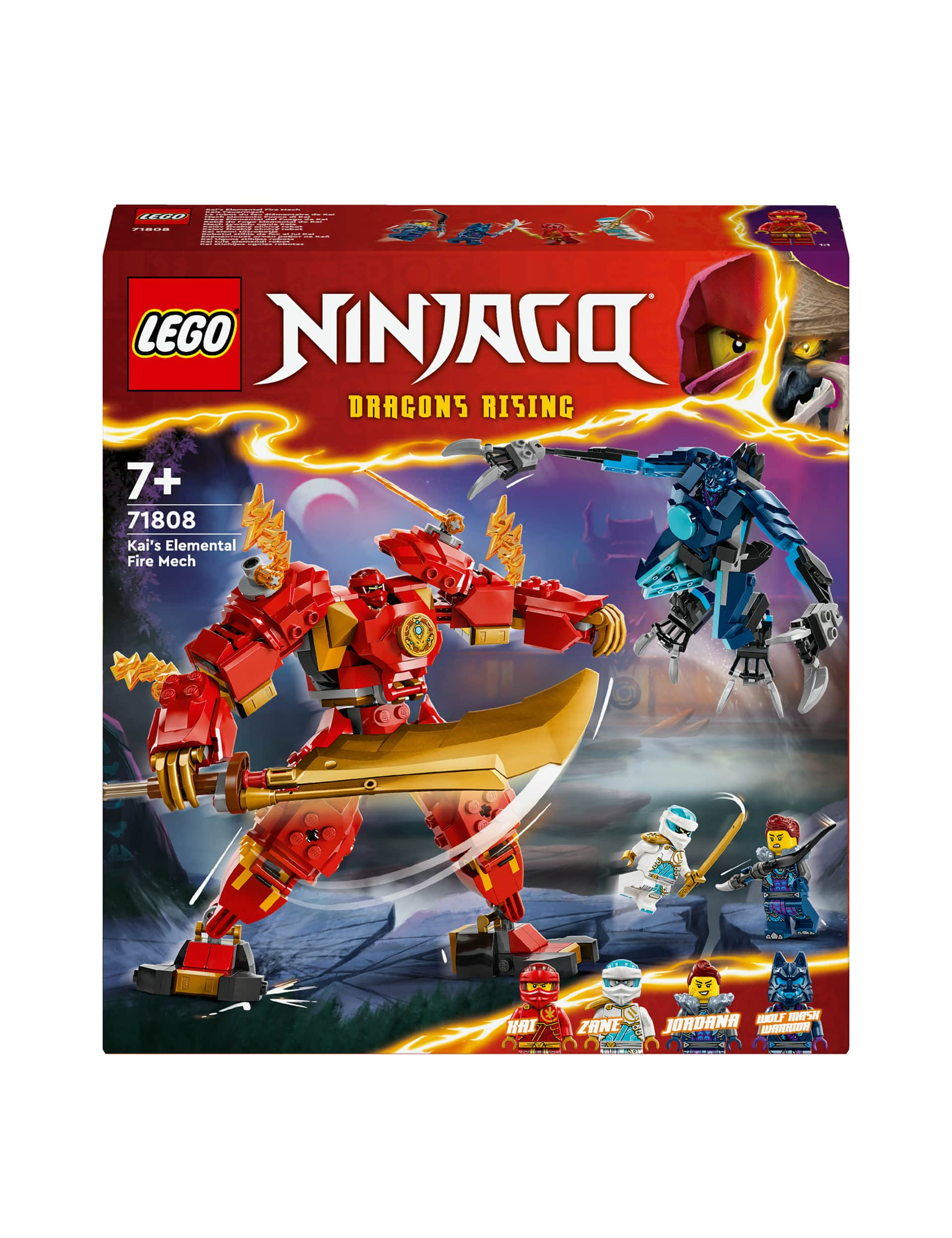 LEGO NINJAGO Kai's Elemental Fire Mech Toy Set 71808 (7+ Yrs)