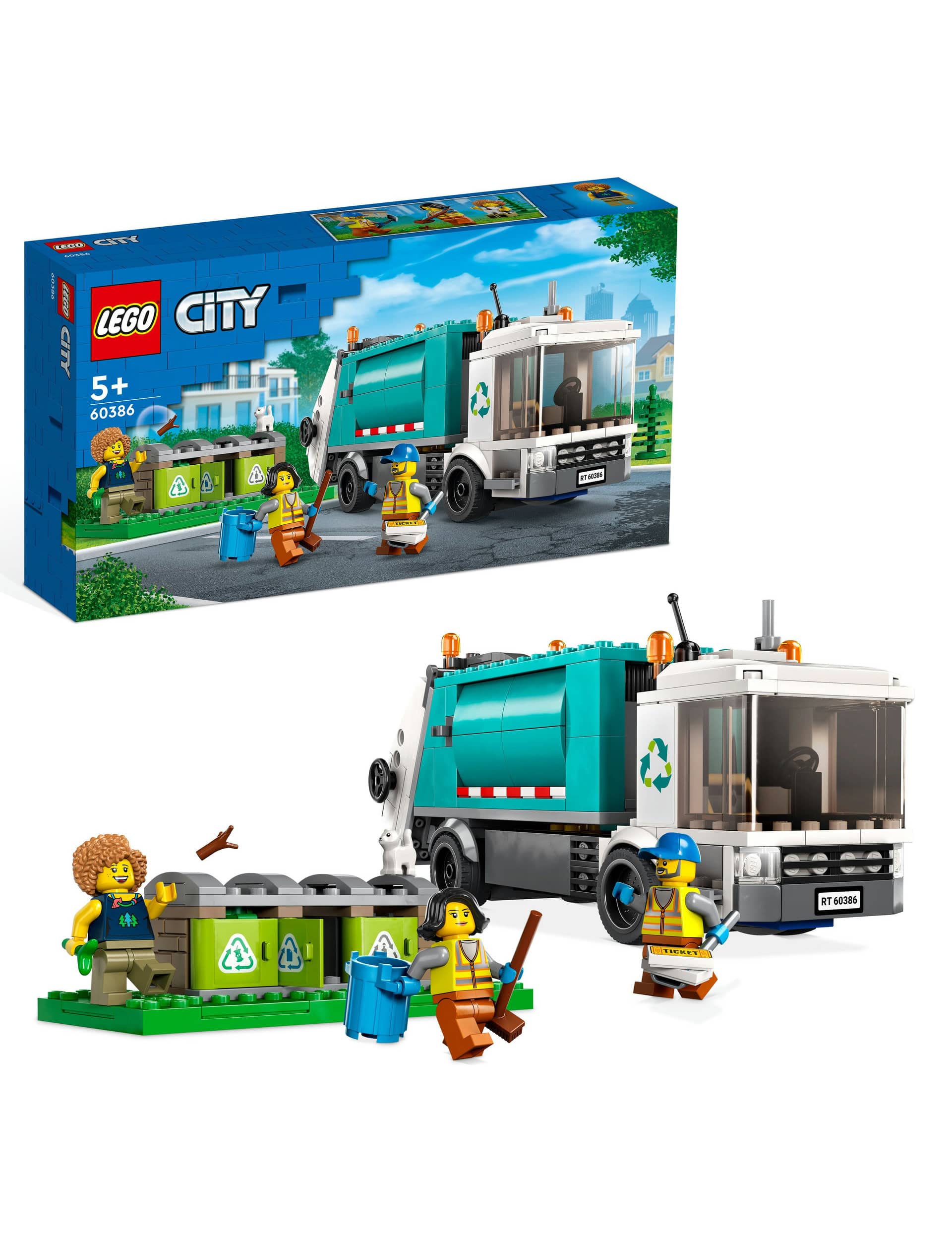 LEGO City Recycling Truck Bin Lorry Toy 60386 (5+ Yrs)