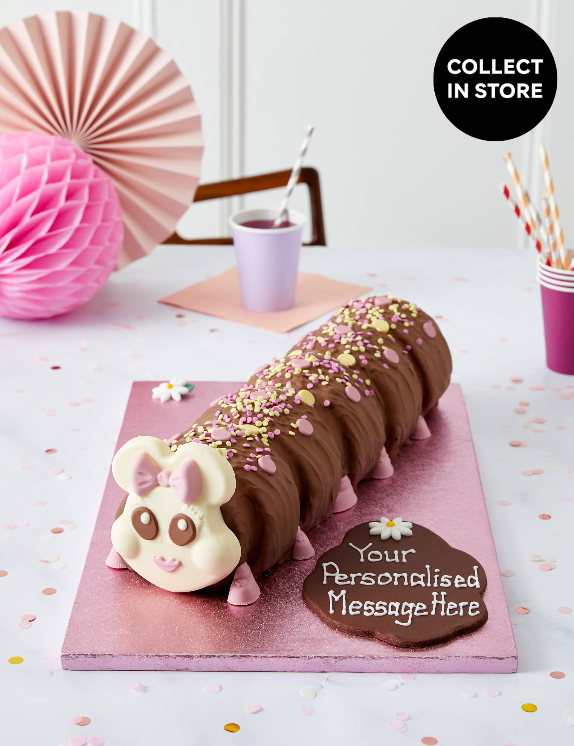 PersonalisedConnietheGiantCaterpillarCake(Serves40)