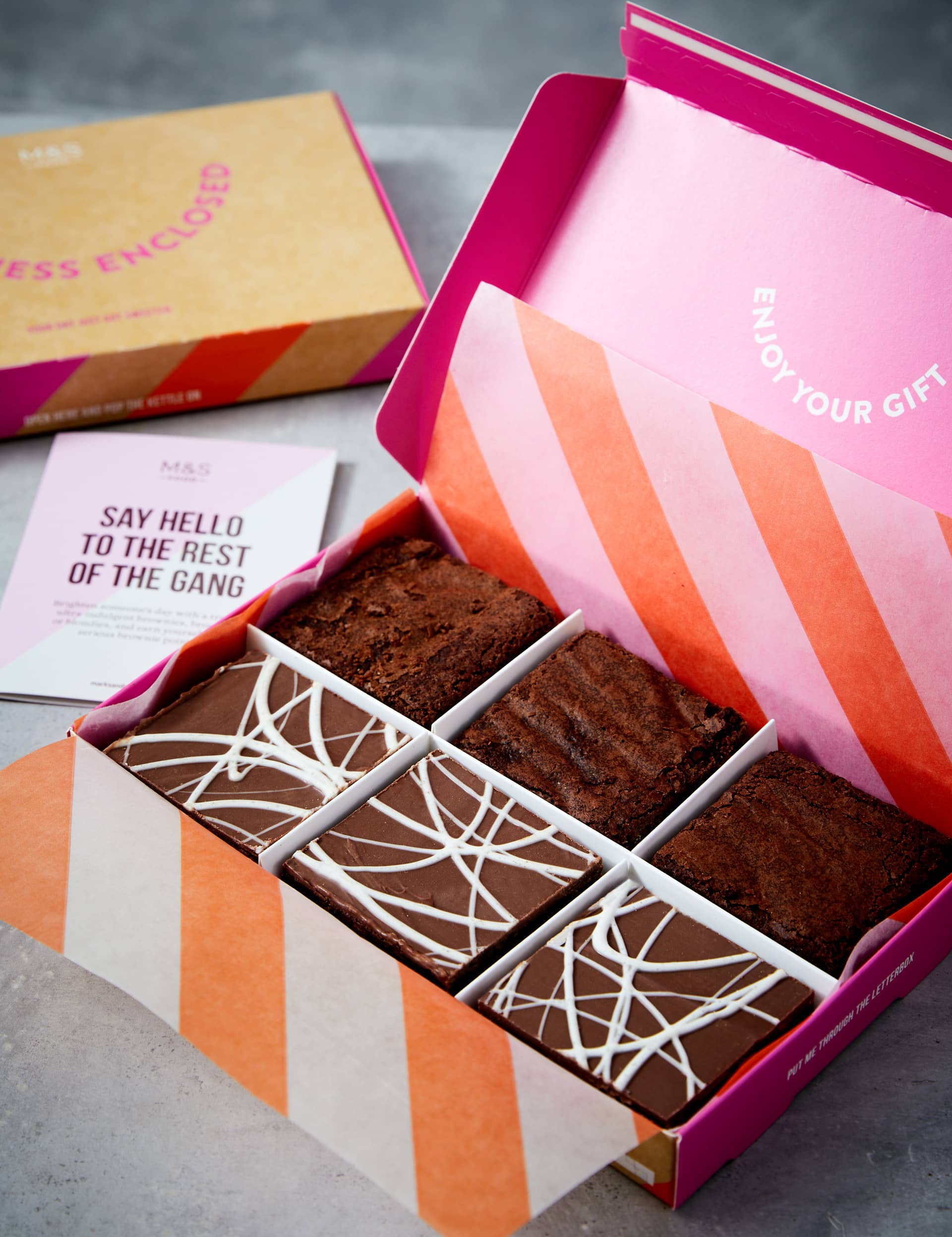 M&S 3 Indulgent Chocolate & 3 Triple Chocolate Brownies Letterbox Gift