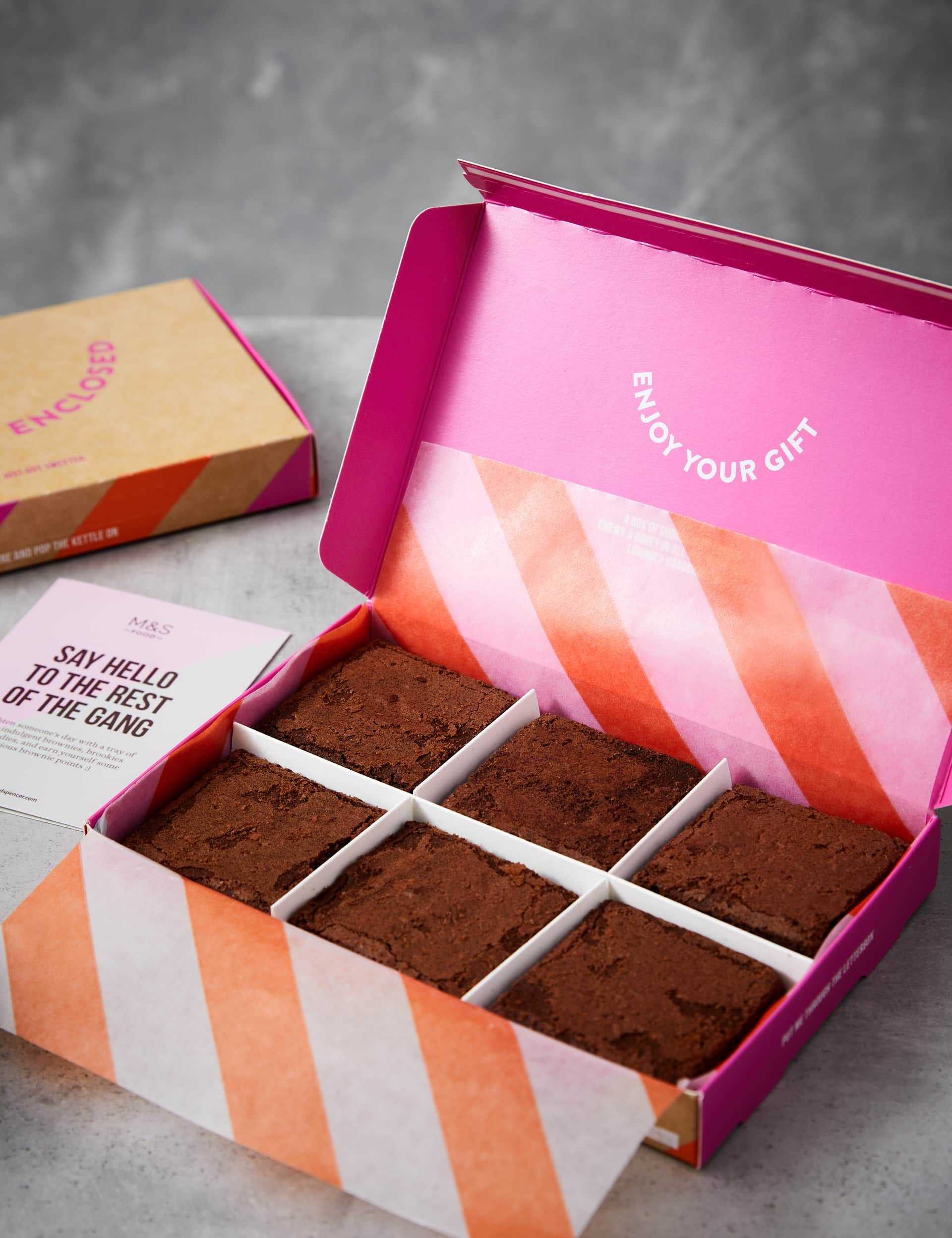 M&S 6 Indulgent Chocolate Brownies Letterbox Gift