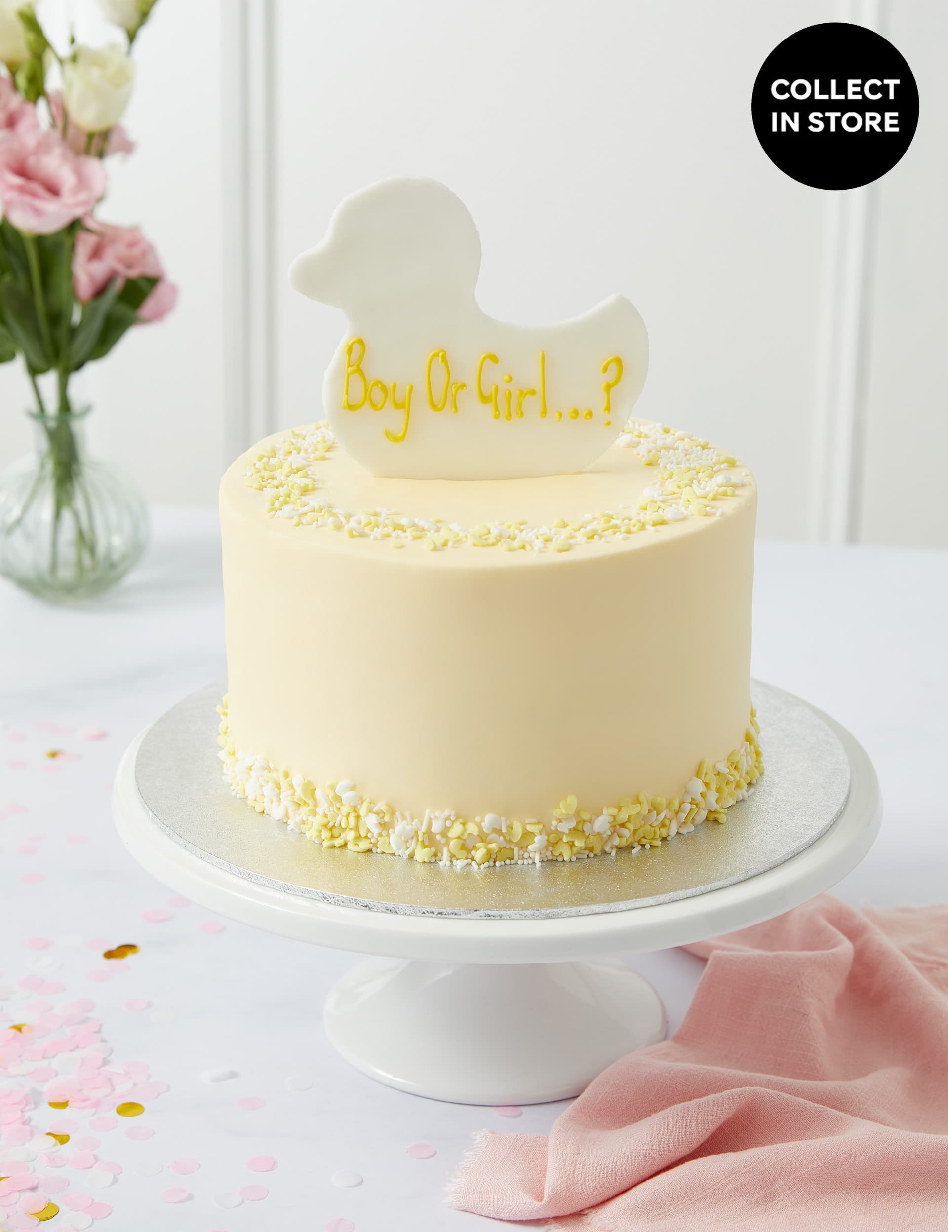 PersonalisedGenderRevealCake-Girls(Serves16)