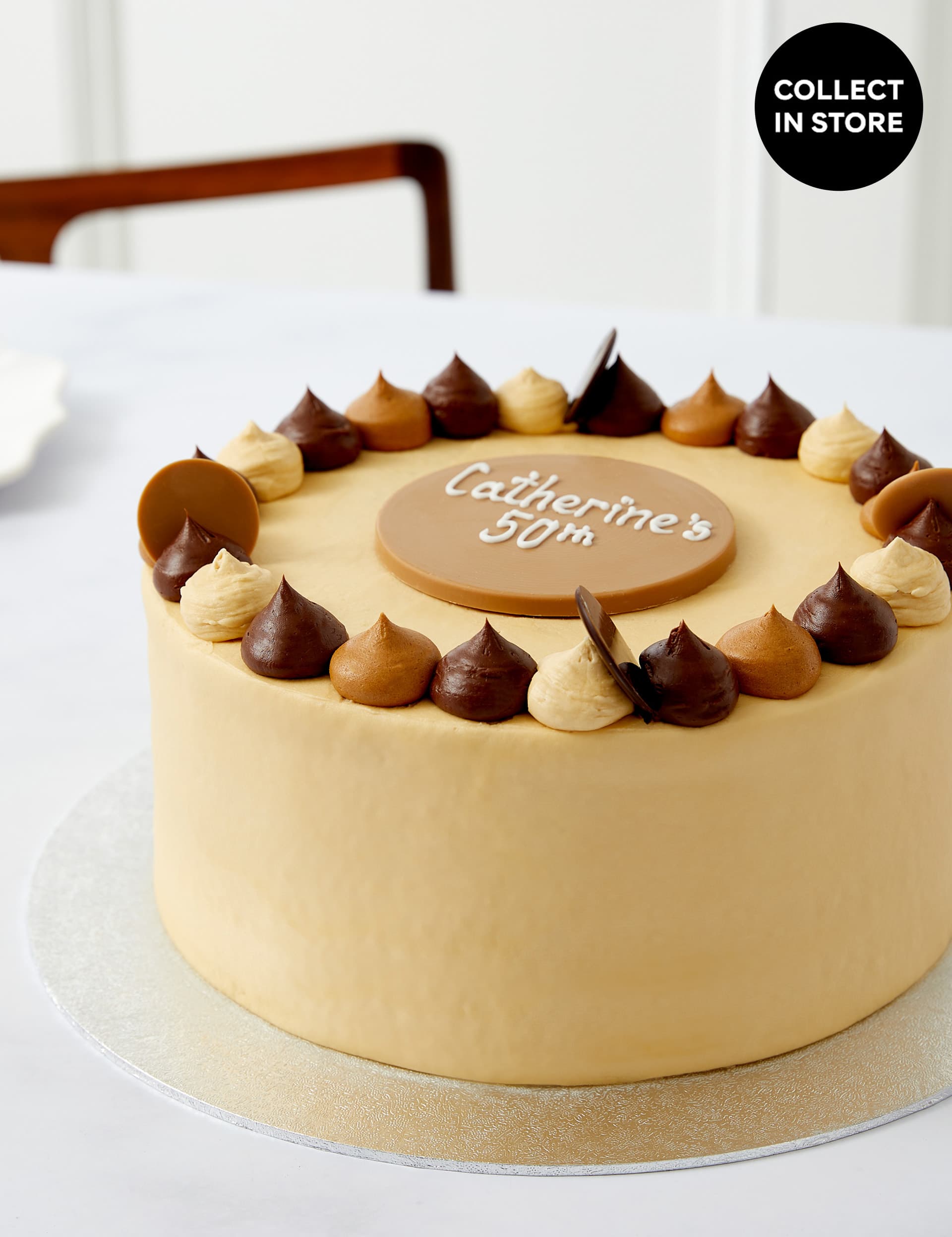 PersonalisedExtraLargeChocolate&CaramelCake(Serves24)