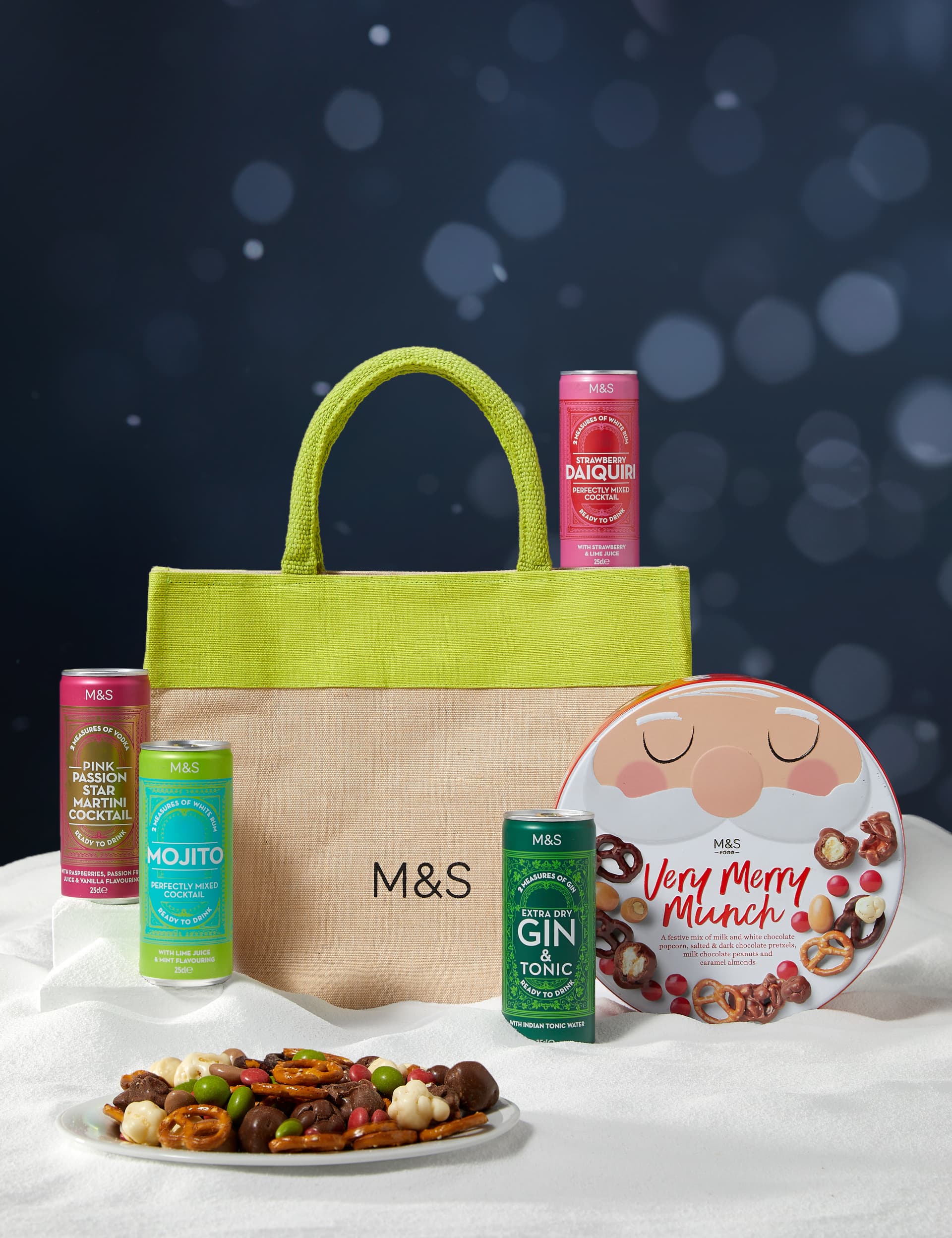 M&S Merry Munch & Cocktail Gift Bag (Delivery from 5th November 2024)