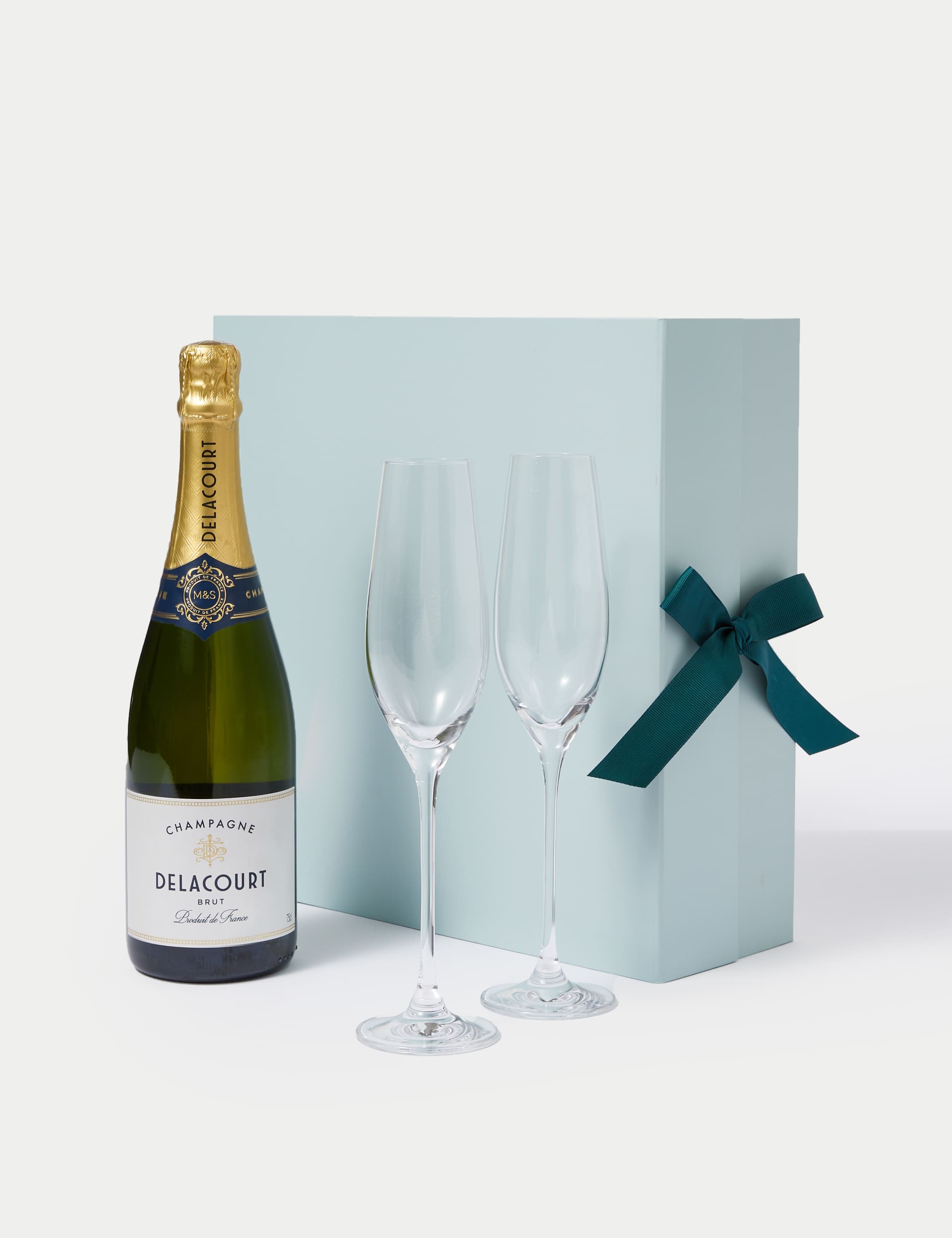 M&S Delacourt Champagne & Glasses Gift