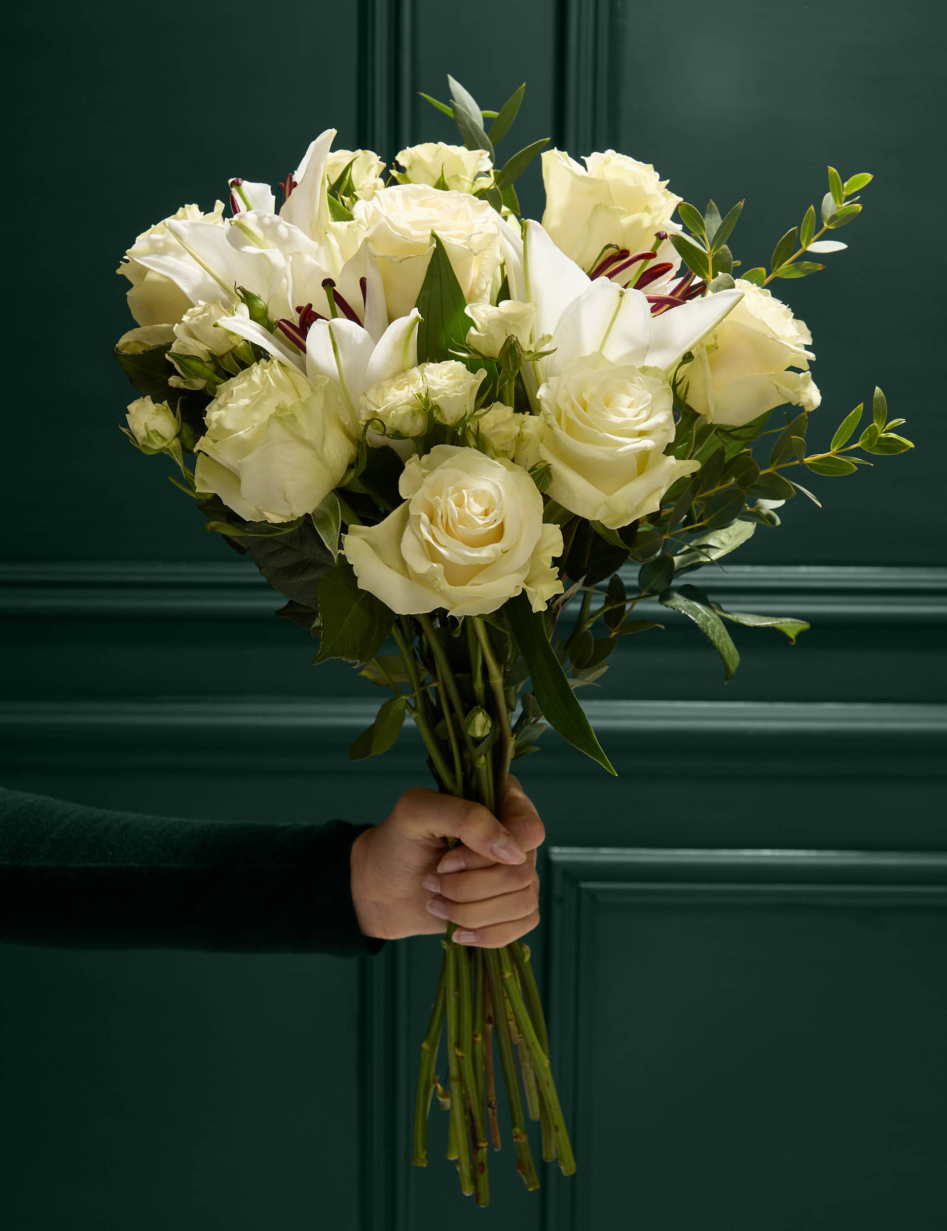 M&S White Rose & Lily Bouquet