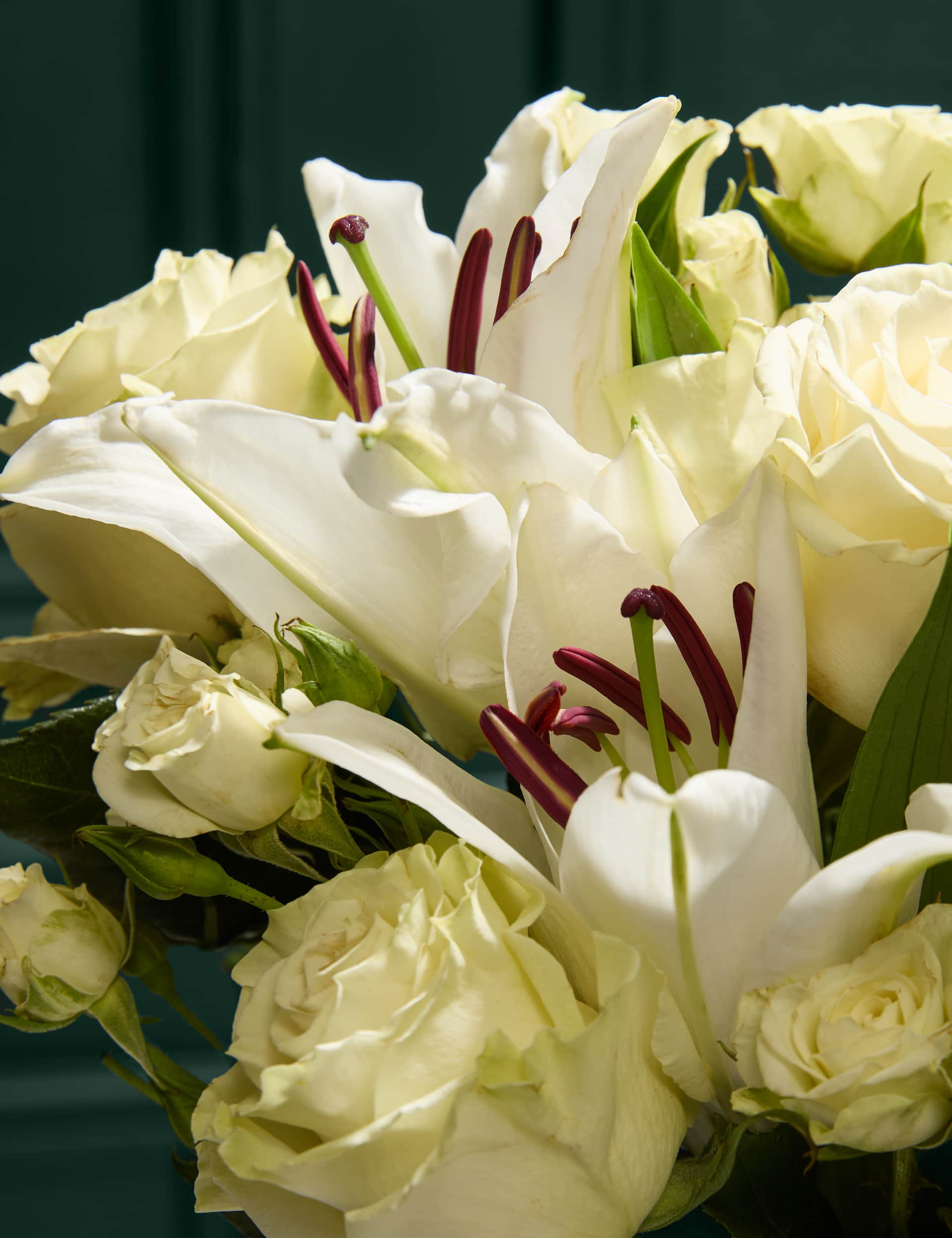 M&S White Rose & Lily Bouquet