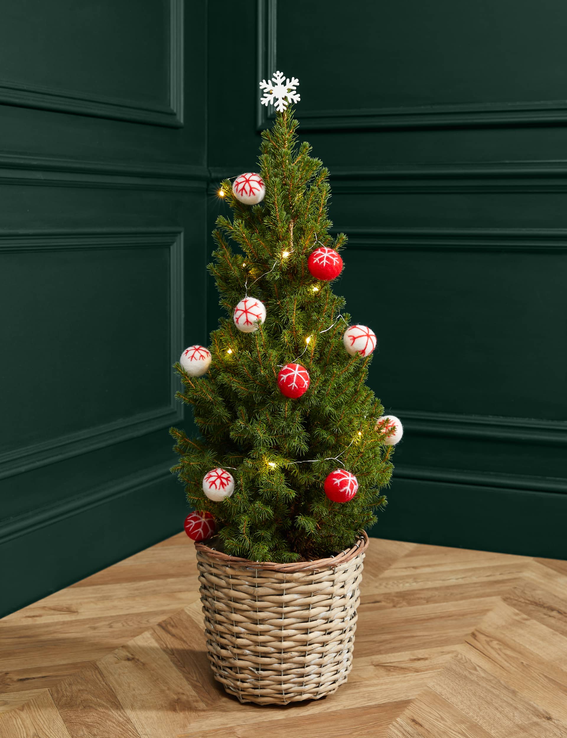 M&S Luxury Felt Decorated Christmas Tree (Delivery from 27 Nov) image