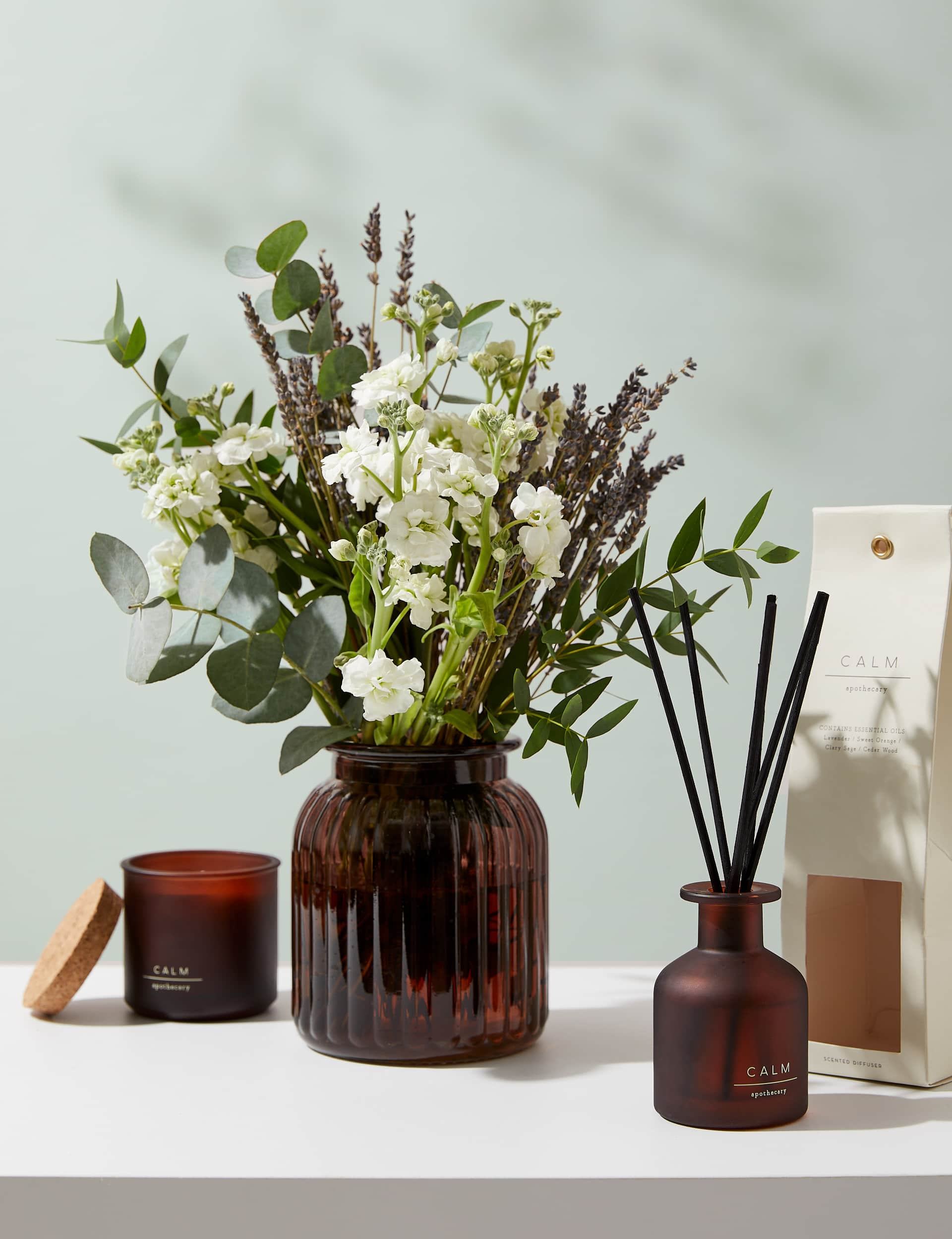 M&S Calming Bouquet with Calm Candle & Diffuser