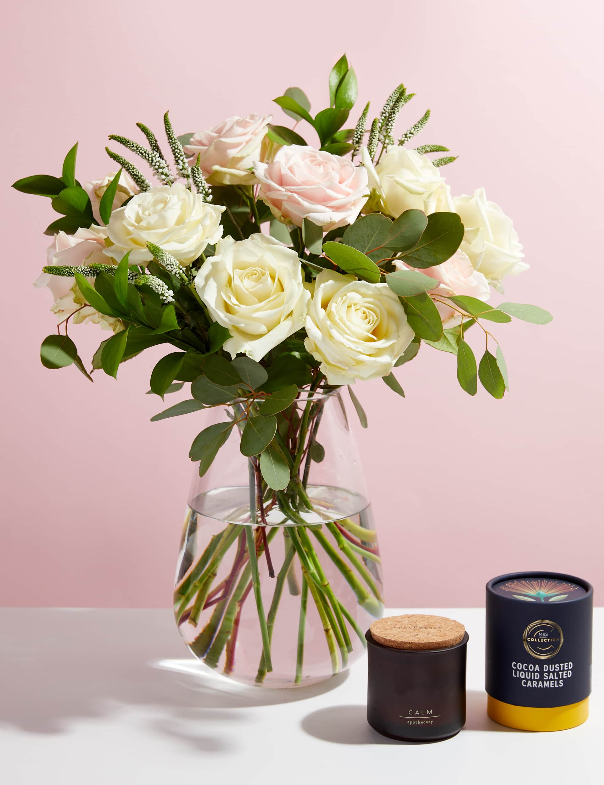 M&S Thinking of You Bouquet with Caramels & Candle