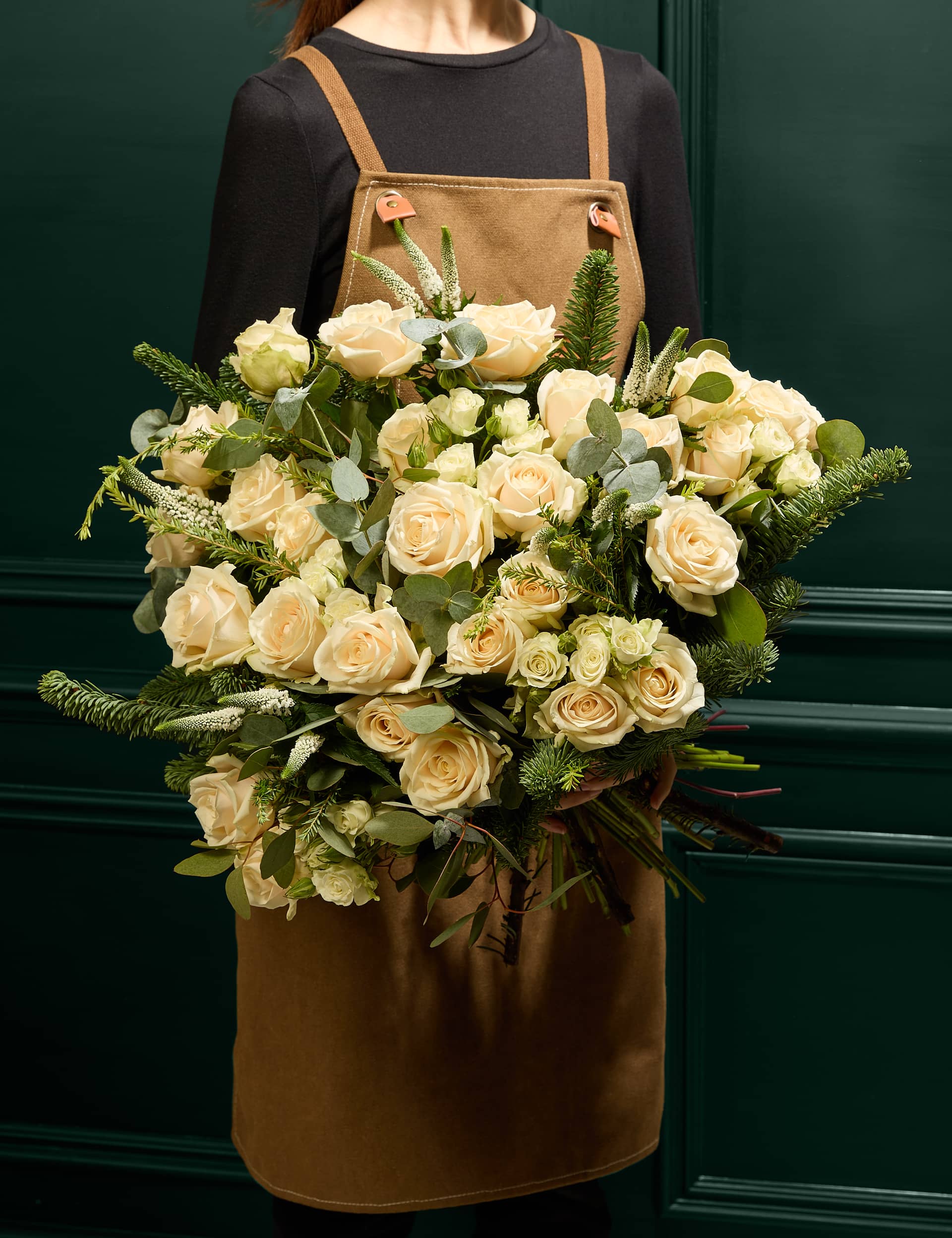 M&S Luxury White Rose Christmas Bouquet (Delivery from 27 Nov)