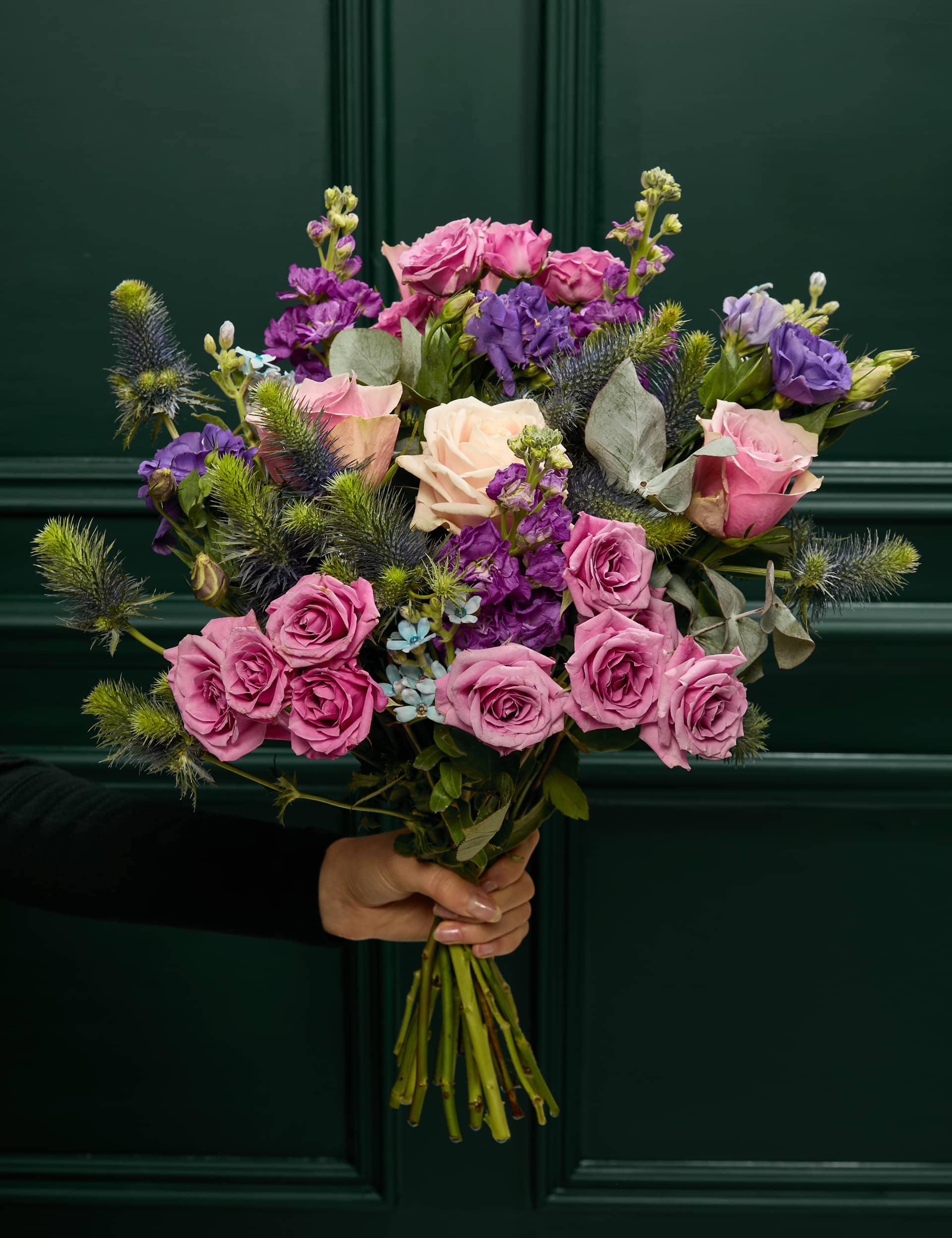 M&S Rose, Lisianthus & Tweedia Bouquet