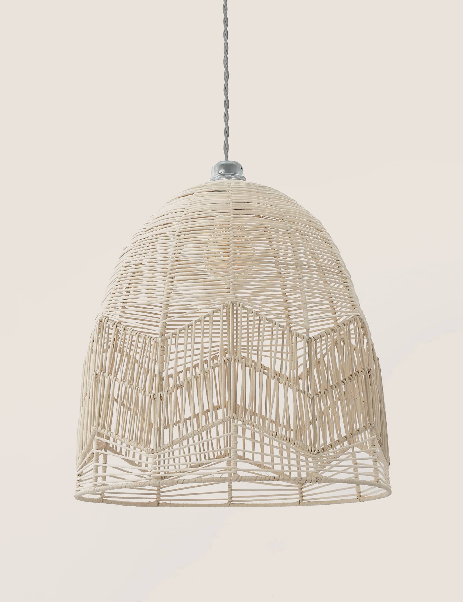 M&S Rattan Ceiling Lamp Shade - Natural, Natural