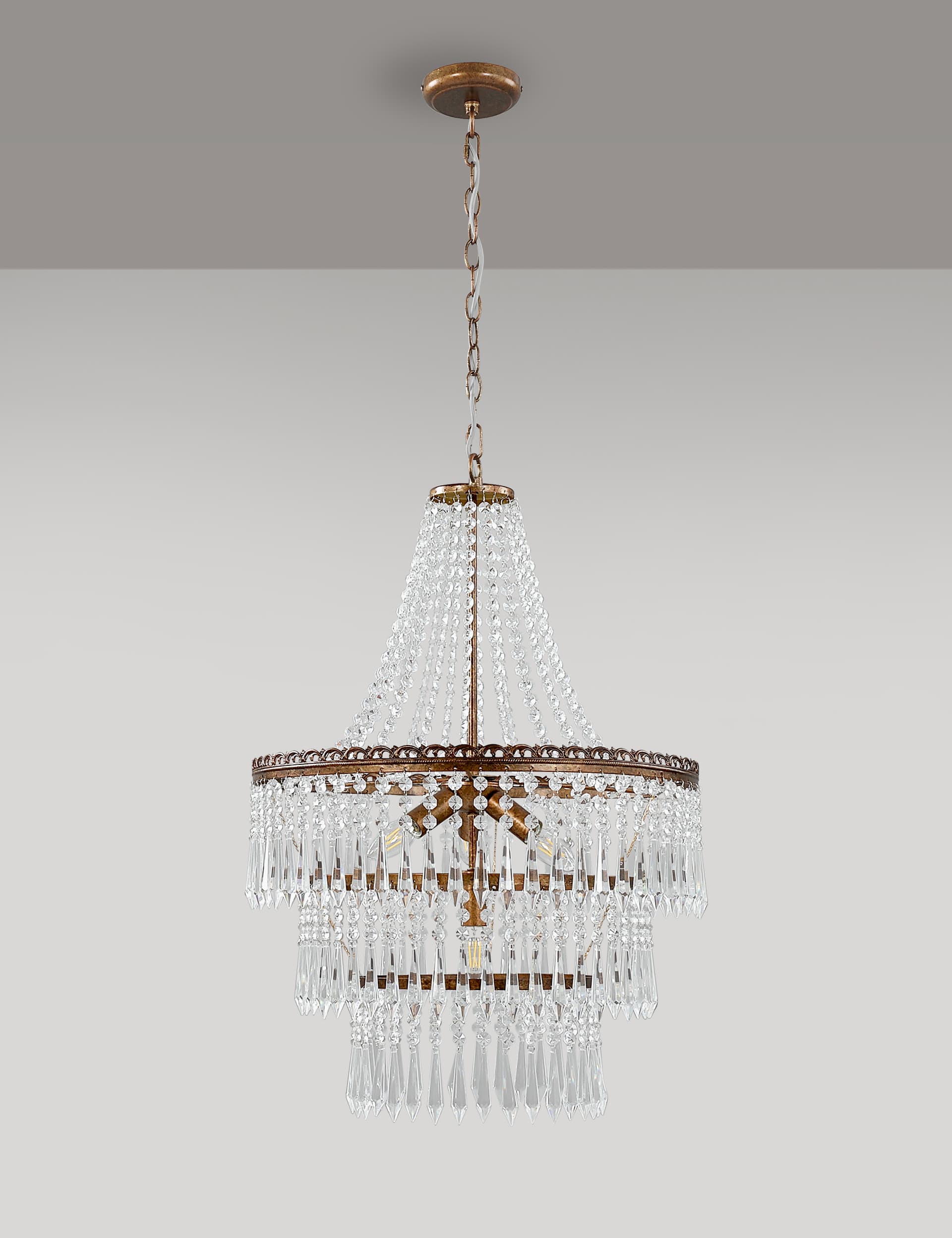 M&S Anabelle Large Chandelier - Copper, Copper