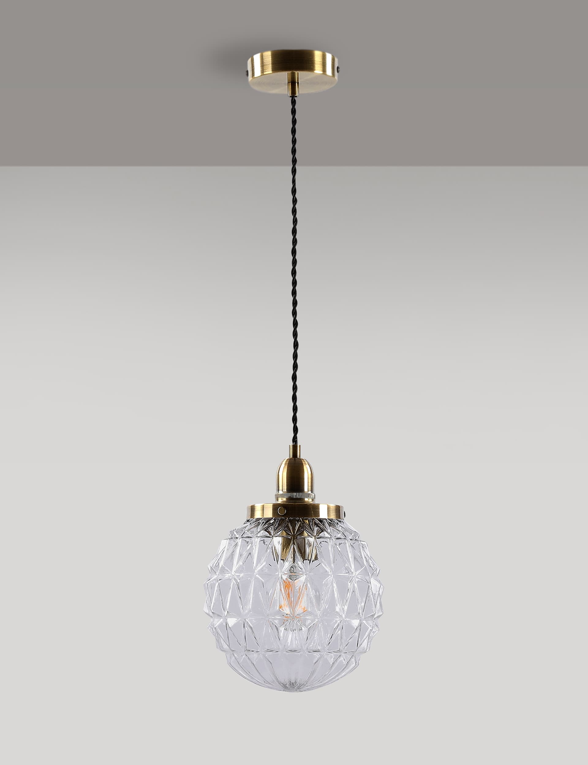 M&S Alexandra Pendant Light - Antique Brass, Antique Brass