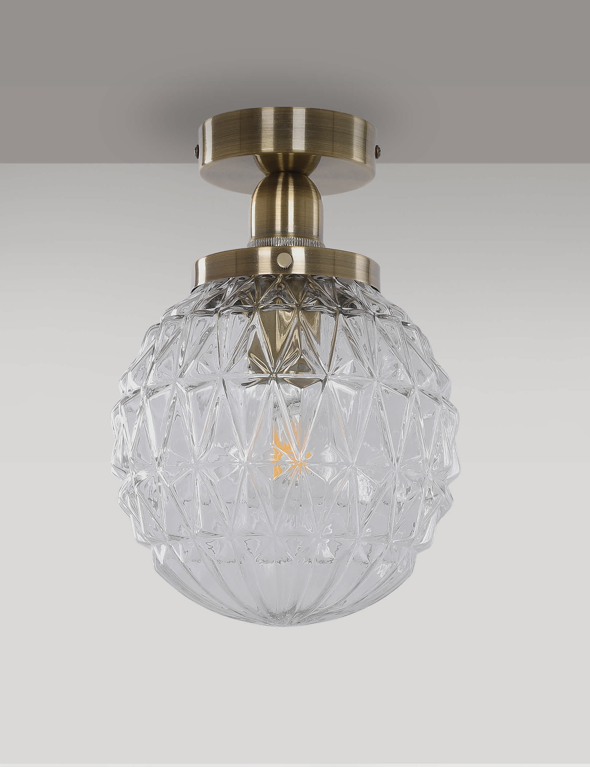 M&S Alexandra Ceiling Light - Antique Brass, Antique Brass