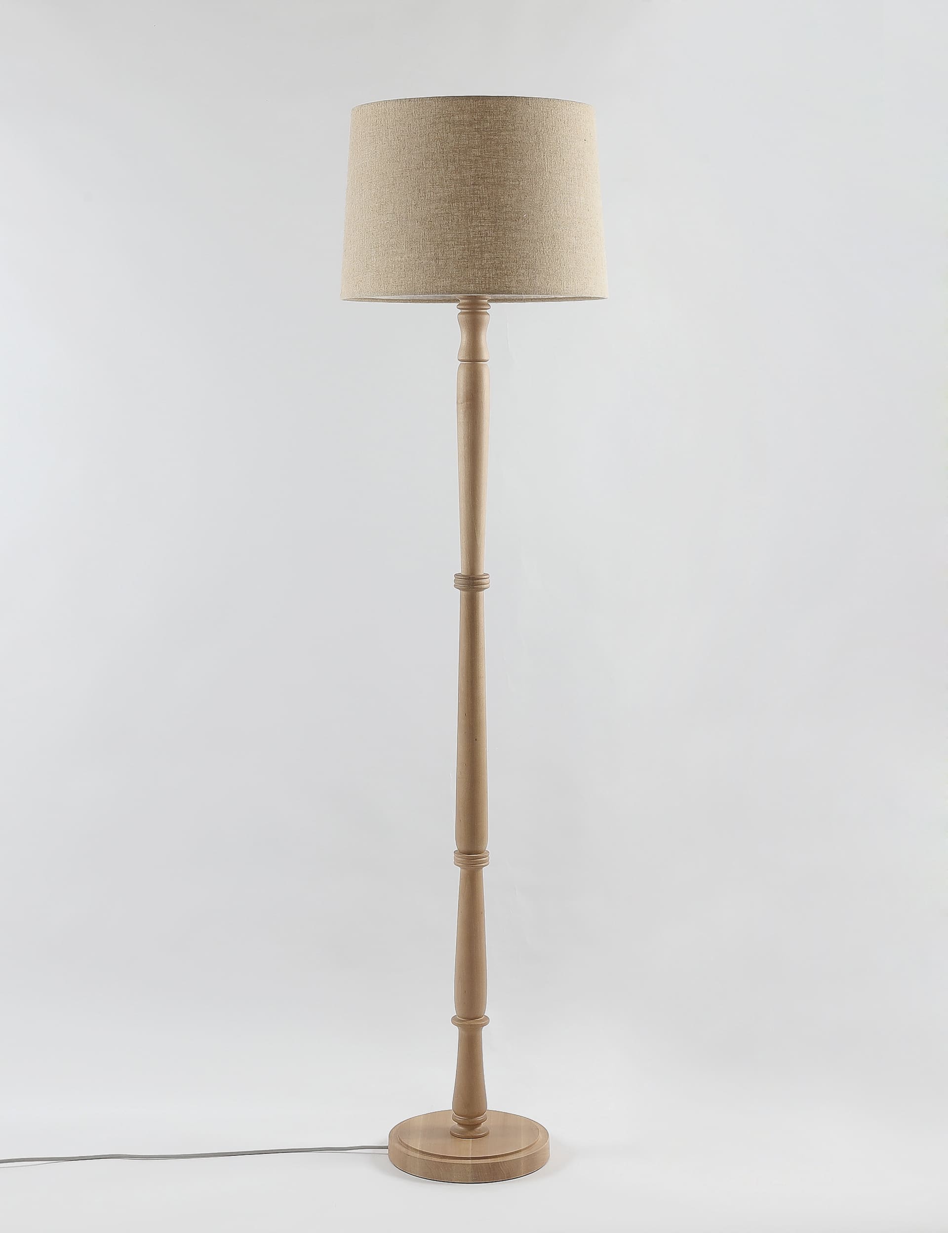 M&S Wooden Floor Lamp - Natural, Natural