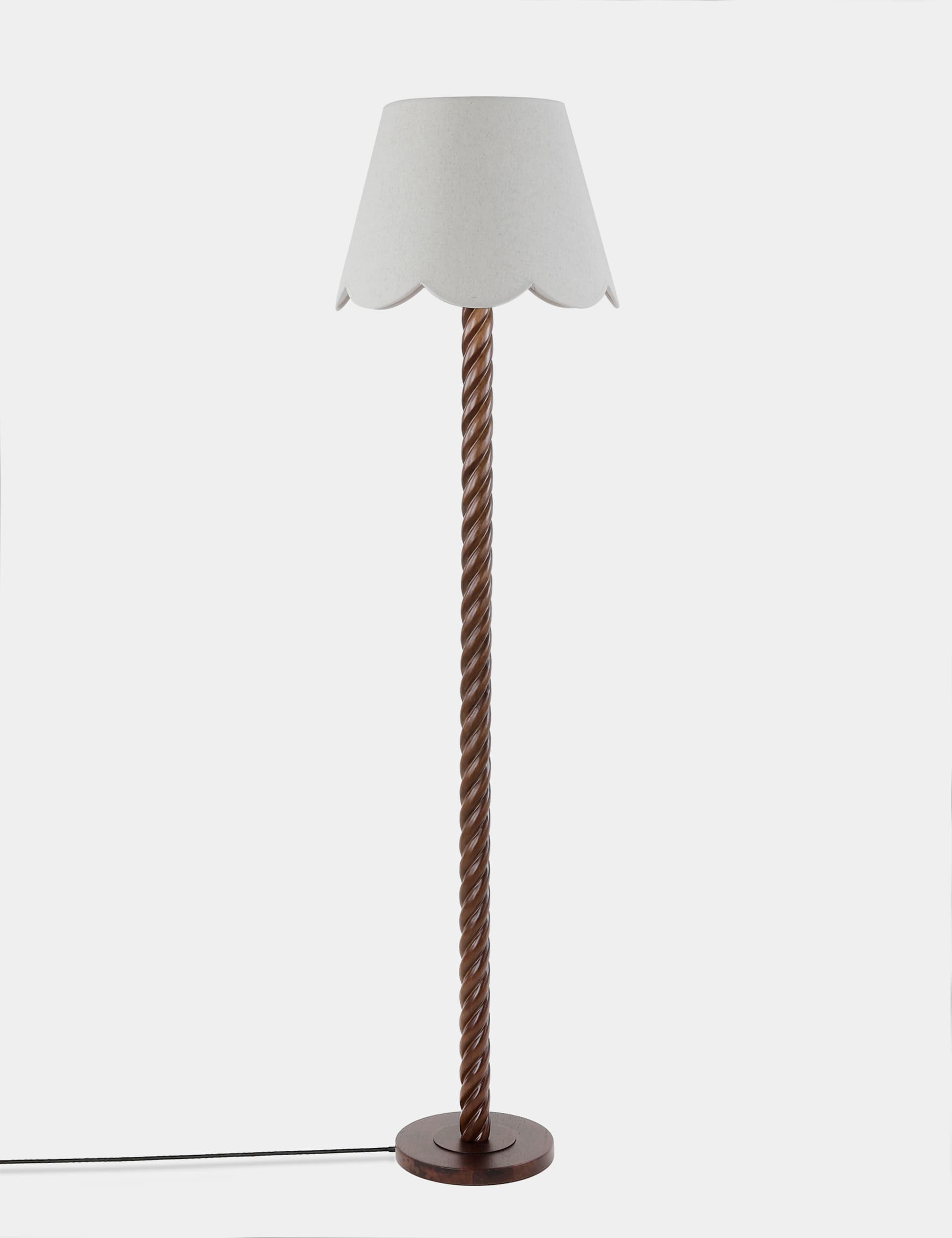 M&S Amelia Floor Lamp - Wood, Wood