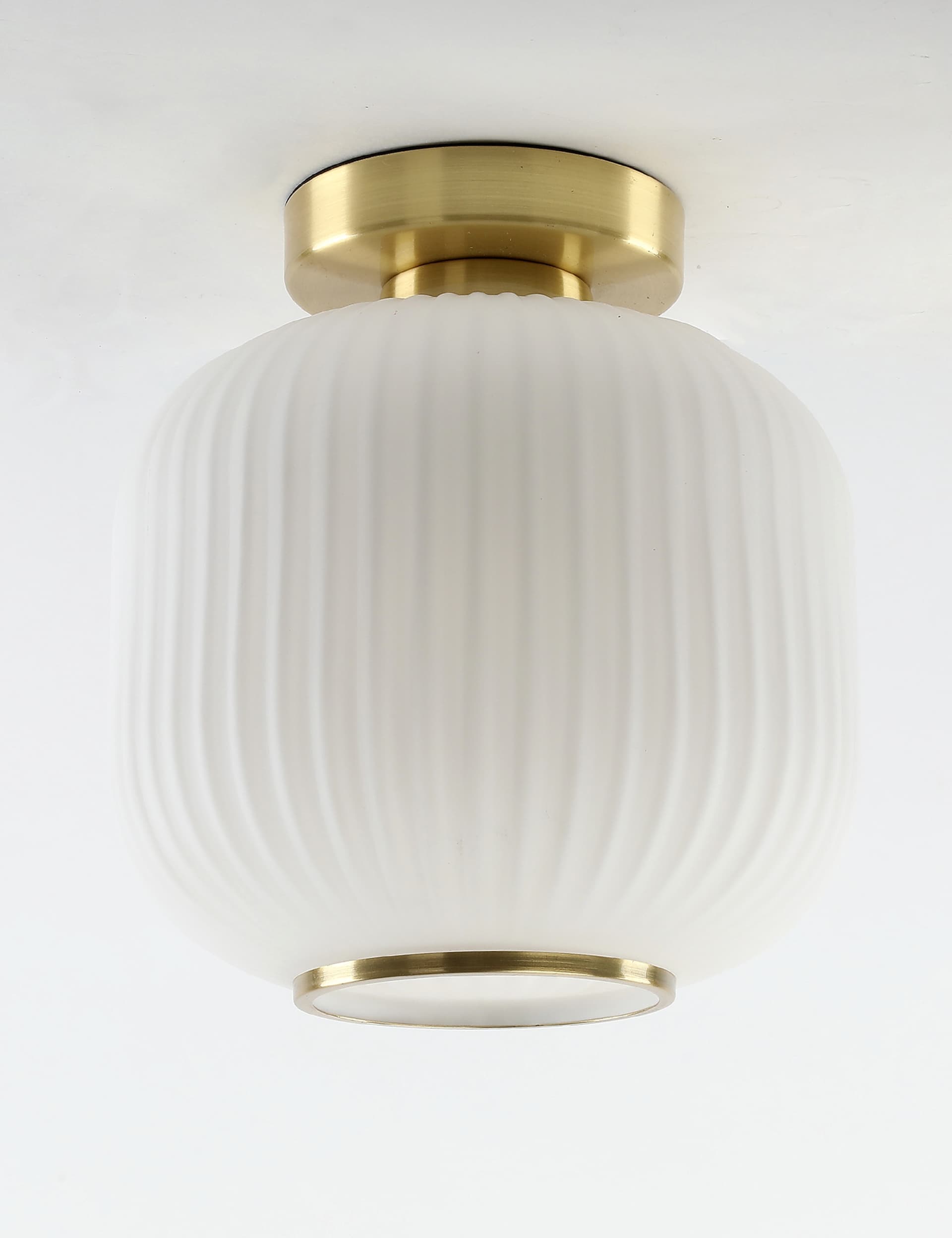 M&S Amelia Flush Ceiling Light - Antique Brass, Antique Brass