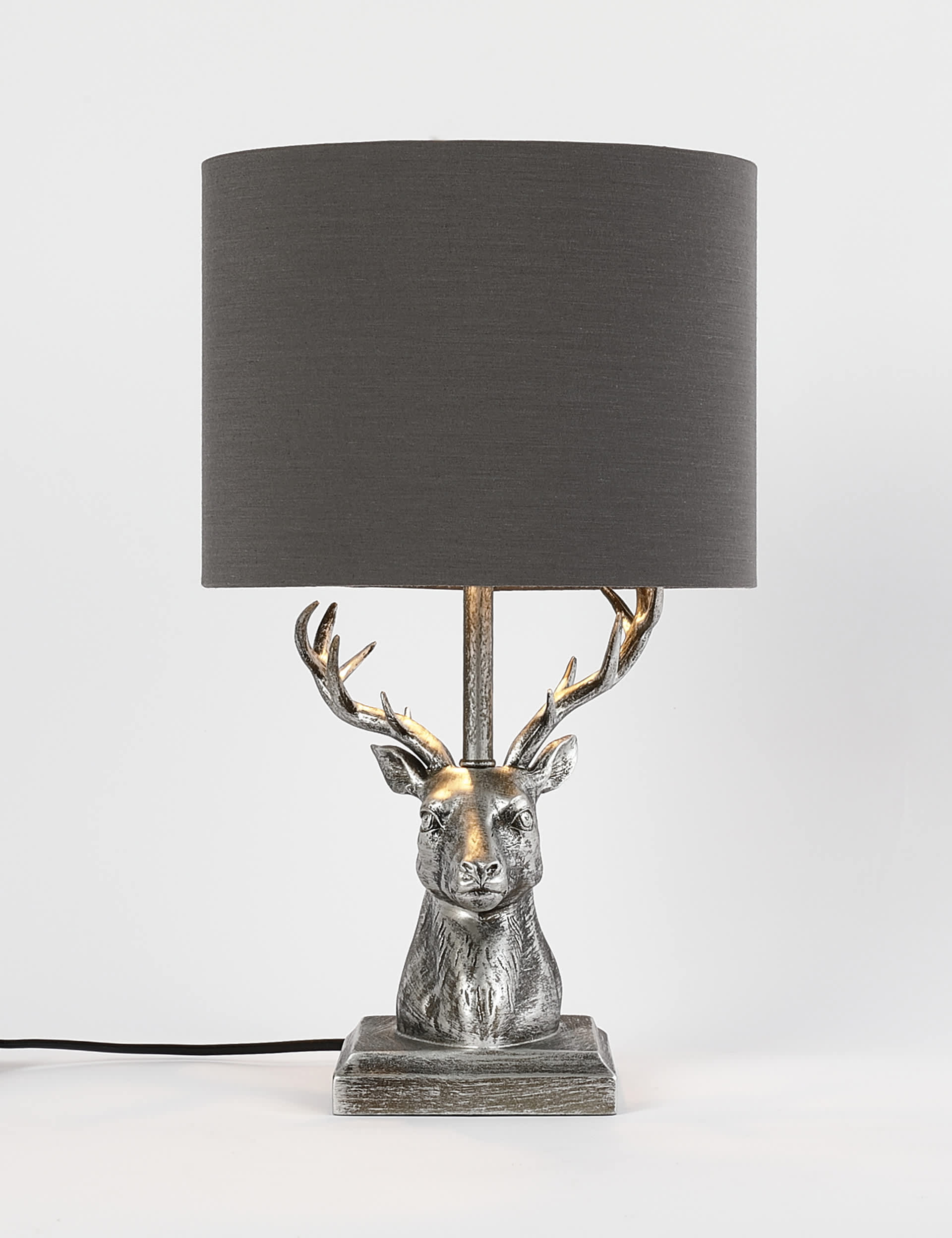 M&S Collection Stag Table Lamp - Silver, Silver