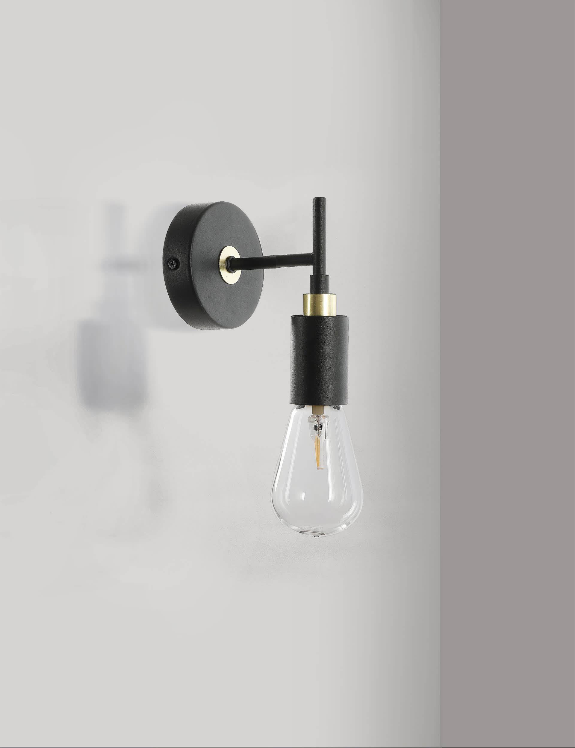 M&S Collection Lennox Wall Light - Black, Black