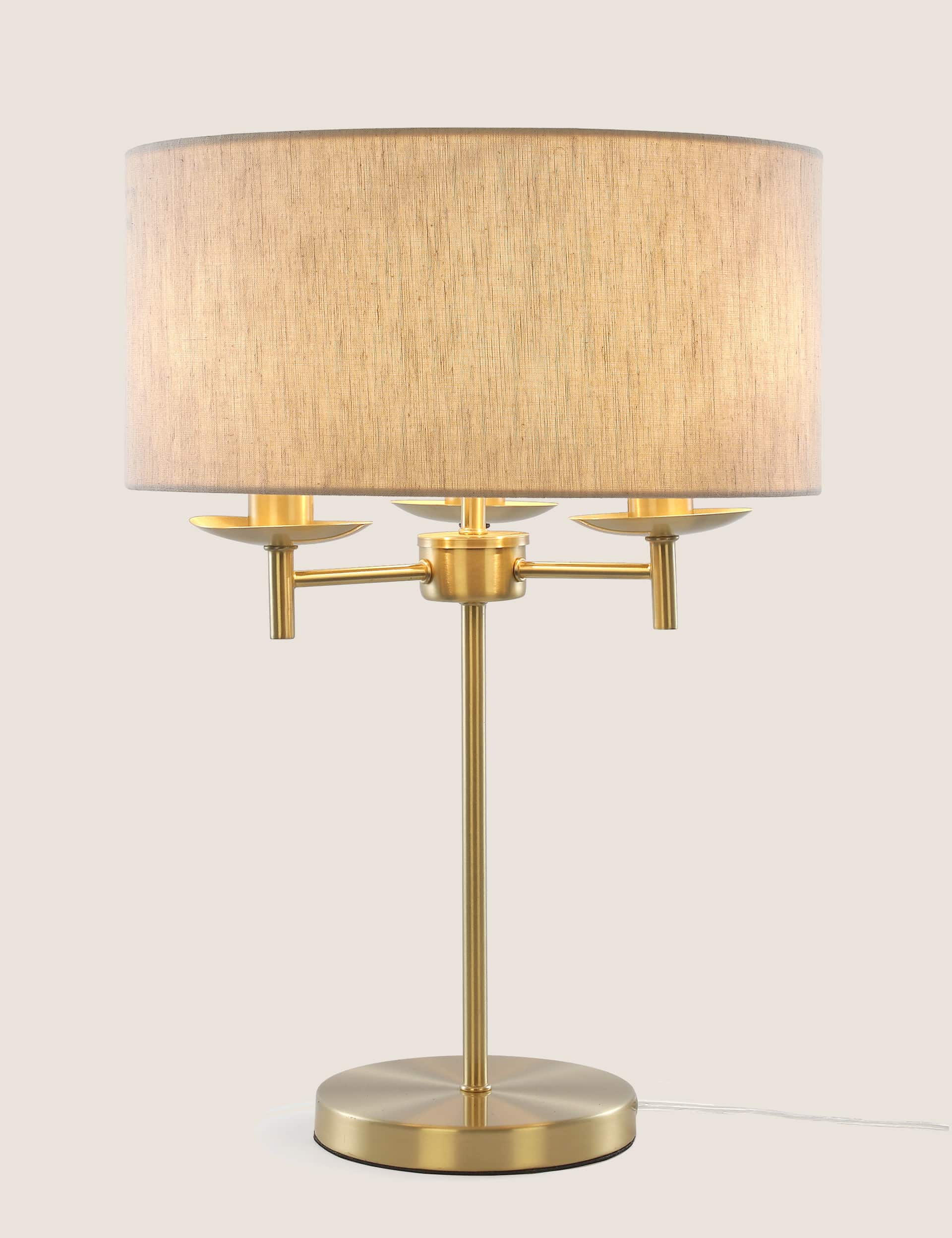 M&S Collection Fleur Table Lamp - Antique Brass, Antique Brass