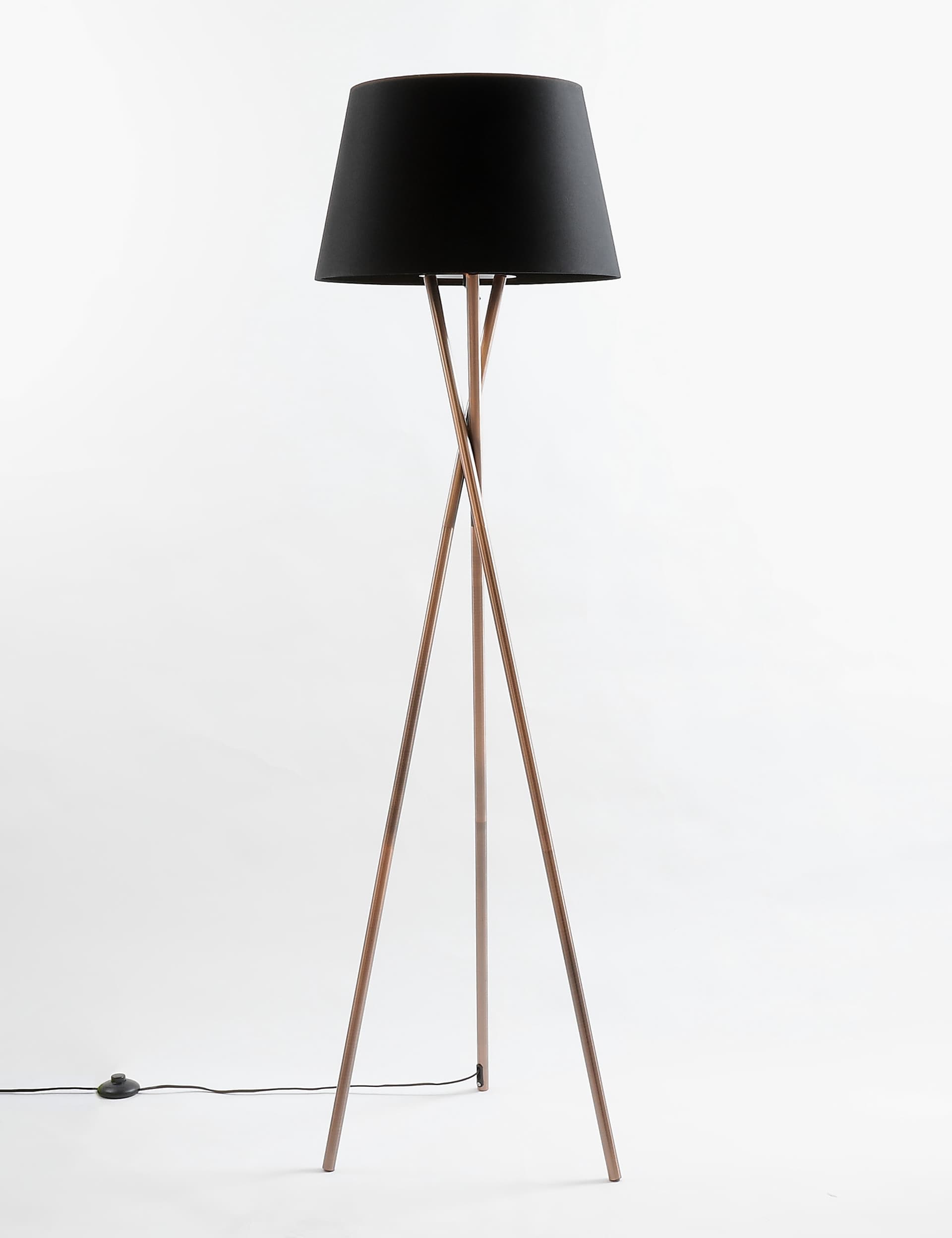 M&S Alexa Tripod Floor Lamp - Burnished Copper, Burnished Copper