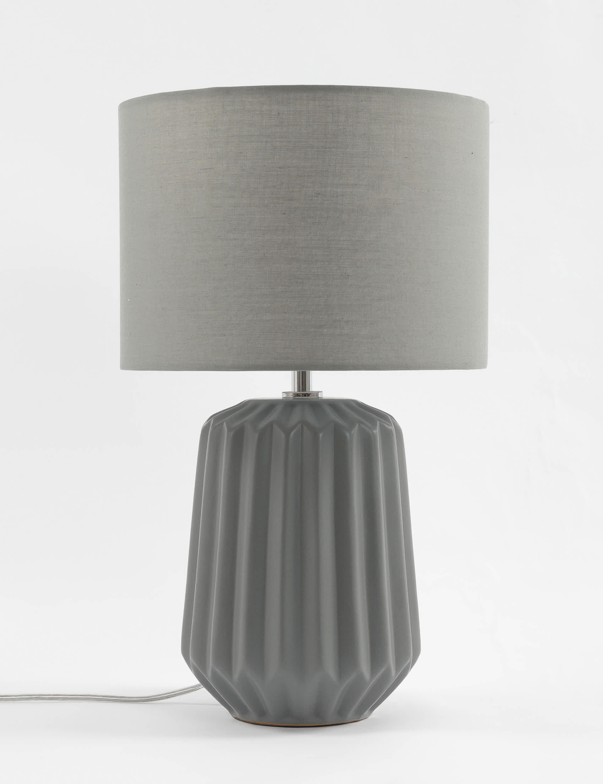 M&S Geometric Table Lamp - Grey, Grey,Blush Pink,White Mix