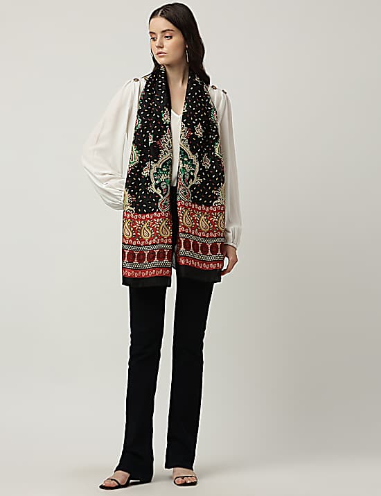 Tailored Striped Longline Waistcoat