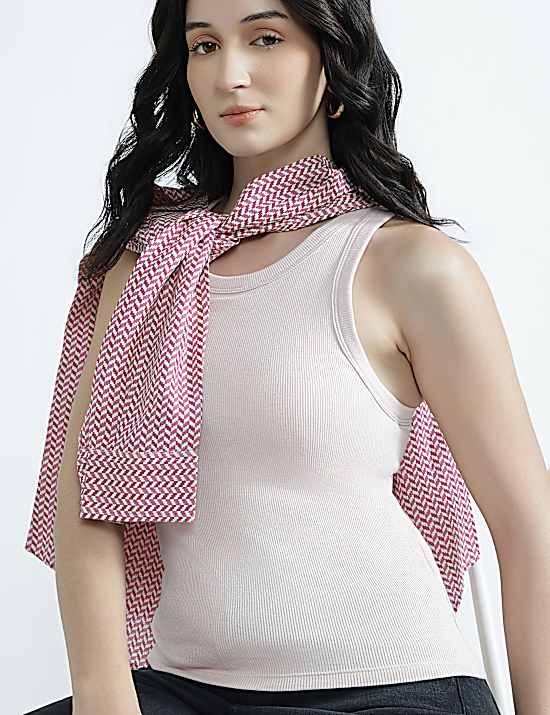 Tailored Striped Longline Waistcoat