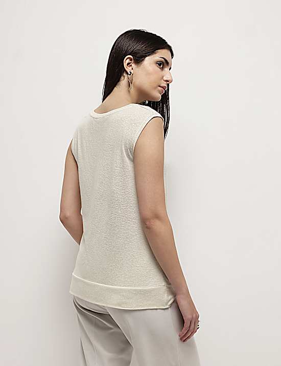 Tailored Striped Longline Waistcoat