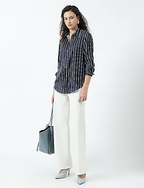 Tailored Striped Longline Waistcoat