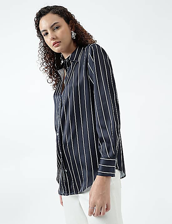 Tailored Striped Longline Waistcoat
