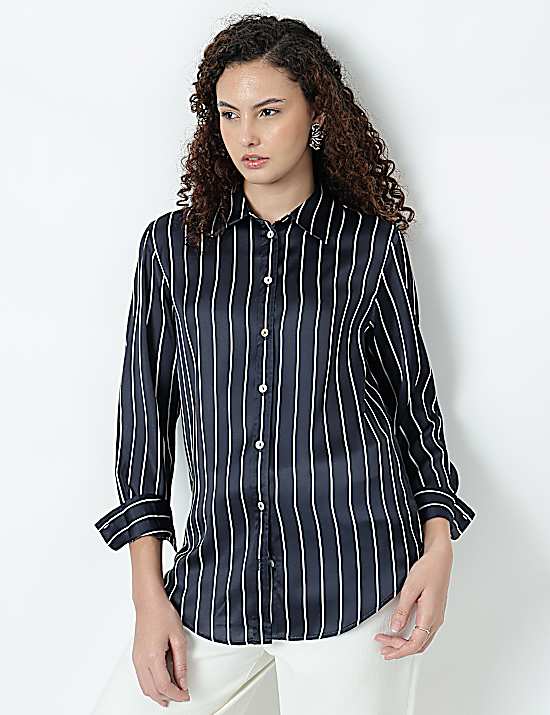 Tailored Striped Longline Waistcoat