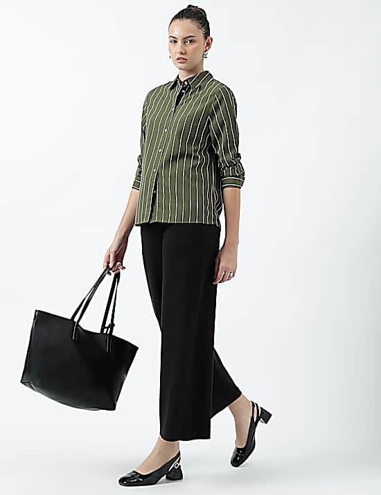 Tailored Striped Longline Waistcoat