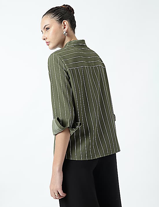 Tailored Striped Longline Waistcoat