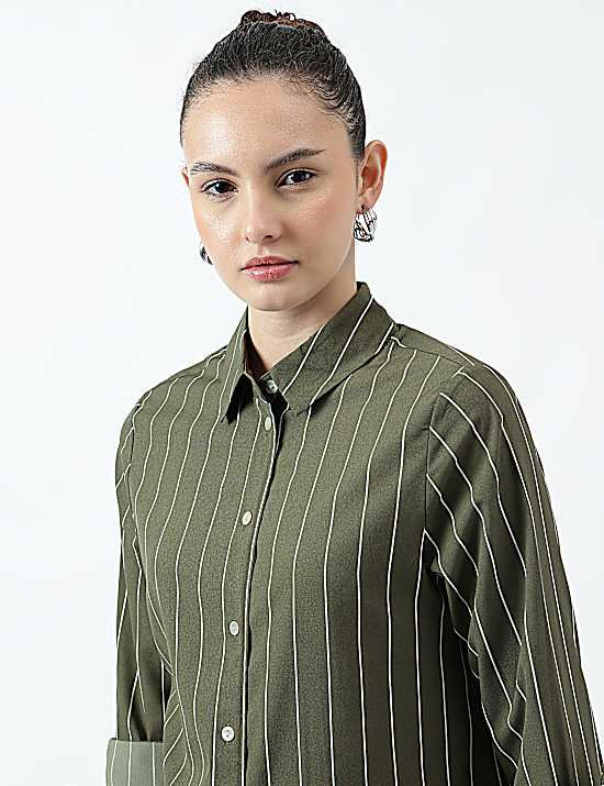 Tailored Striped Longline Waistcoat