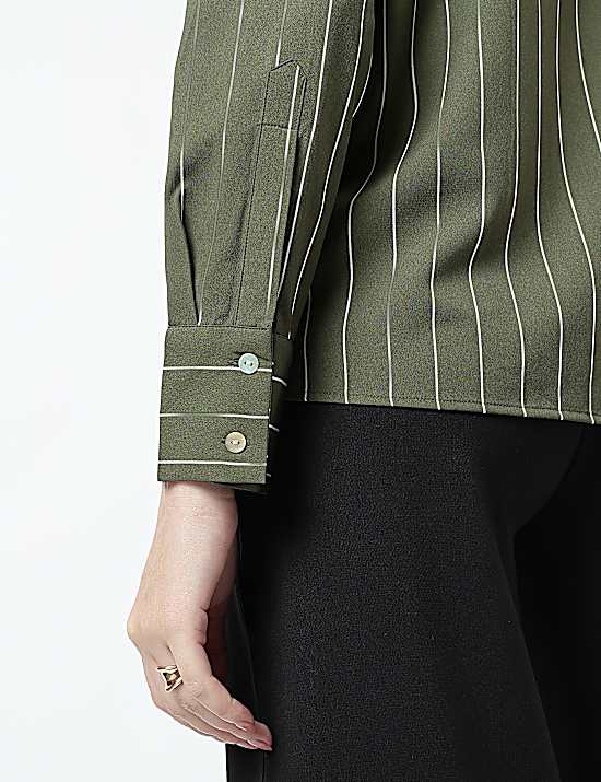 Tailored Striped Longline Waistcoat