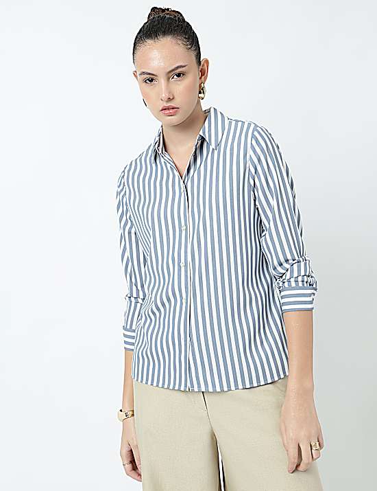 Tailored Striped Longline Waistcoat