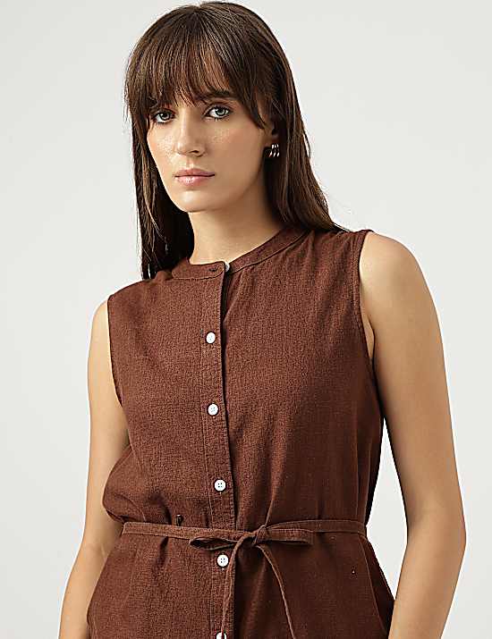Tailored Striped Longline Waistcoat
