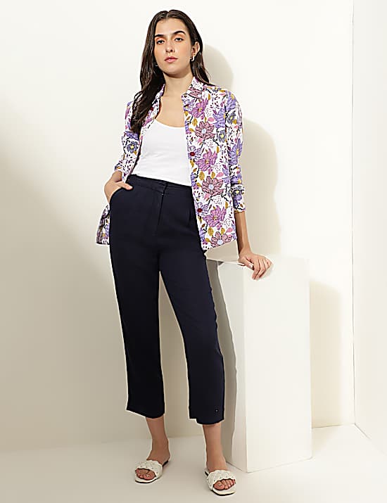 Tailored Striped Longline Waistcoat