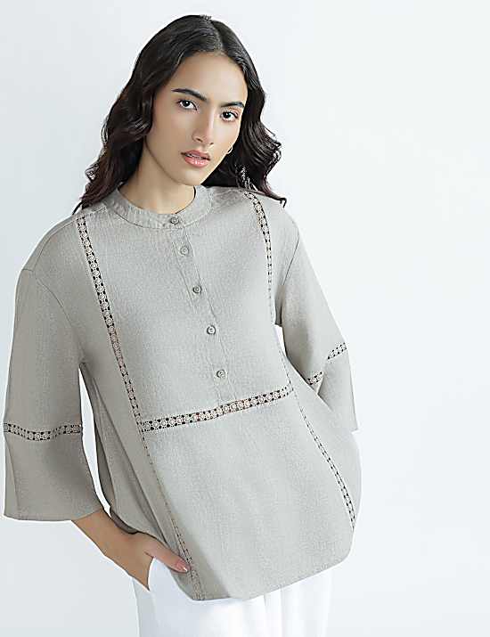 Tailored Striped Longline Waistcoat