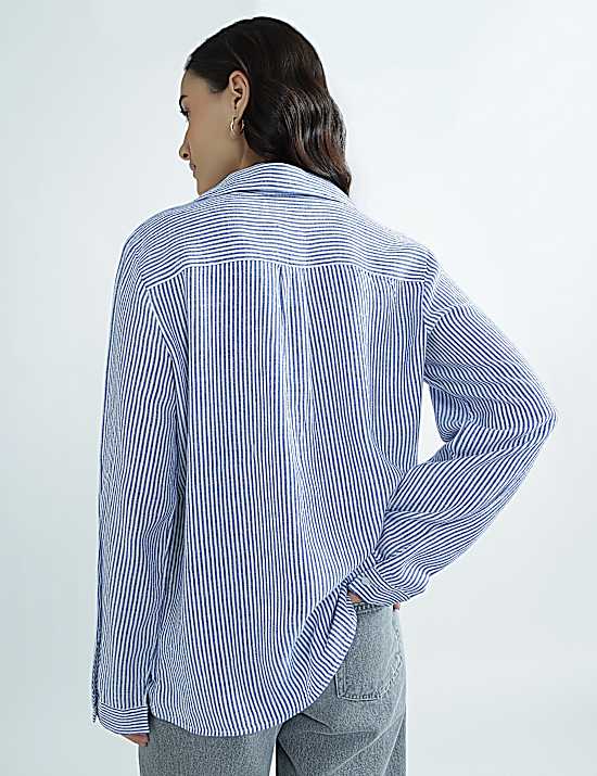 Tailored Striped Longline Waistcoat