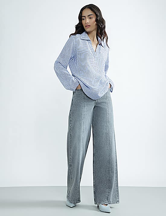 Tailored Striped Longline Waistcoat