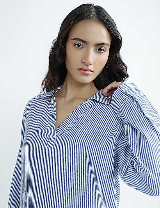 Tailored Striped Longline Waistcoat