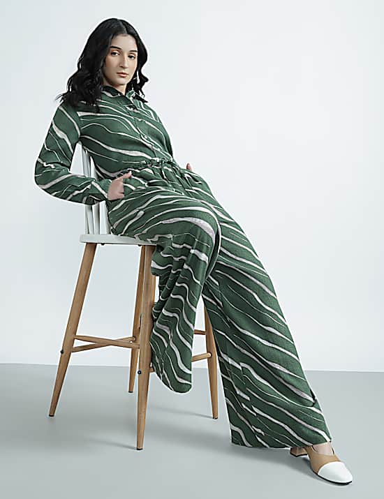 Tailored Striped Longline Waistcoat