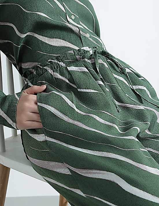 Tailored Striped Longline Waistcoat