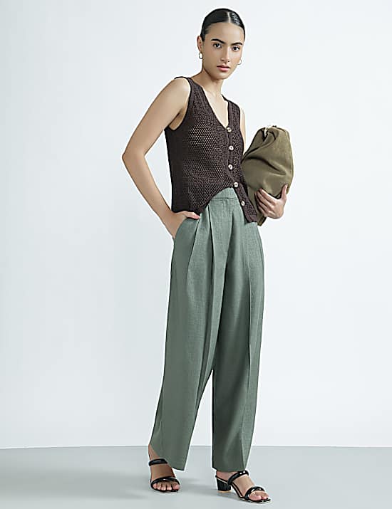 Tailored Striped Longline Waistcoat